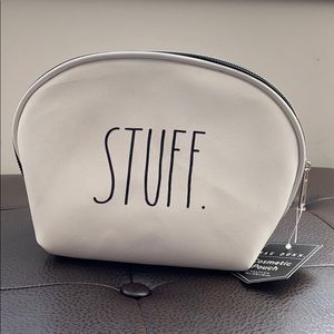 NEW Rae Dunn Cosmetic Pouch “STUFF”